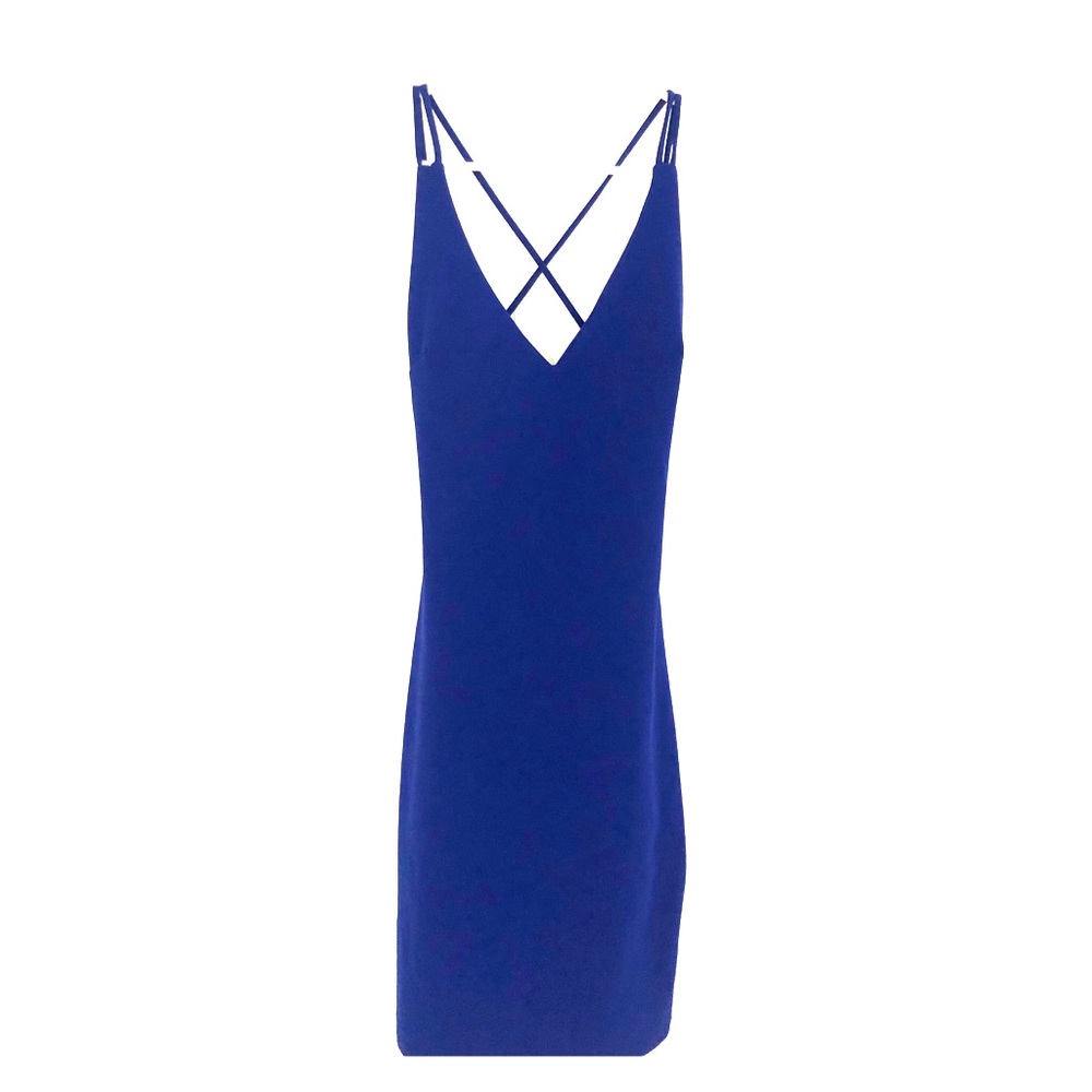 Sexy Royal Blue Strappy backless dress